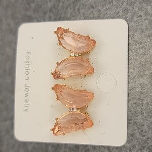 Butterfly Rhinestone Stud Earrings